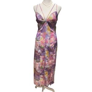 URBAN OUTFITTERS First Light Midi Slip Dress in Purple